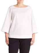 Lafayette 148 New York, Plus Size Aubrianna Solid Blouse