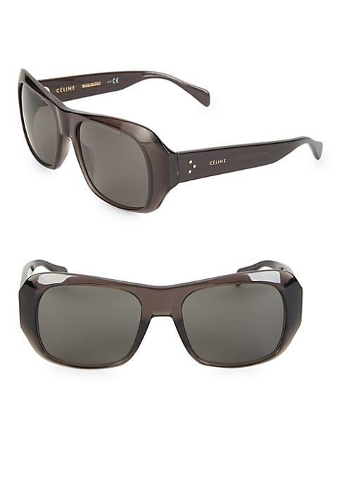 Celine Cl40049i 58mm Transparent Square Sunglasses