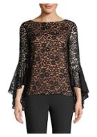 Michael Kors Collection Lace Cascade-sleeve Top