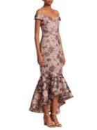 David Meister Floral Off-the-shoulder Mermaid Gown