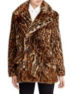 Polo Ralph Lauren Double-breasted Leopard-print Faux Fur Coat