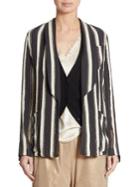 Brunello Cucinelli Silk Striped Jacket