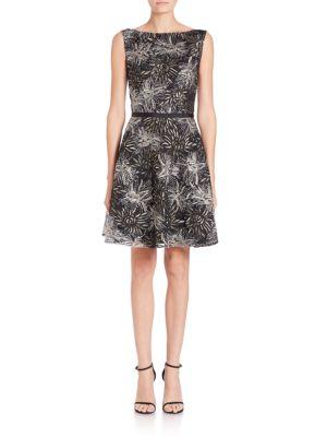 Laundry By Shelli Segal Embroidered Mesh Dress