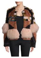 Alexis Kotto Multicolor Faux Fur Jacket