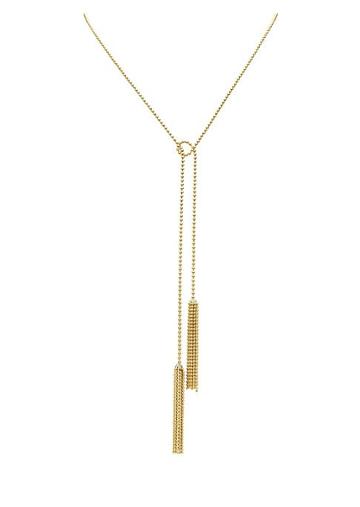 Maria Canale Flapper 18k Yellow Gold & Diamond Mini Tassel Necklace