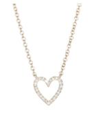 Ef Collection 14k Rose Gold & Diamond Heart Necklace