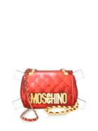 Love Moschino Paperdoll Cutout Leather Shoulder Bag