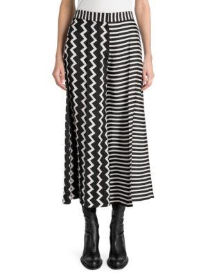 Stella Mccartney Silk Stripe Skirt