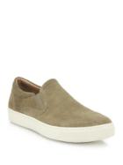 Vince Perforated Suede Slip-ons