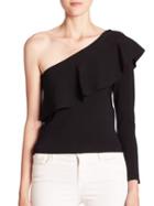 Milly One-shoulder Ruffle Top