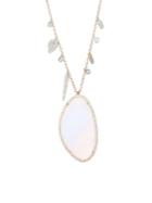 Meira T Moonstone, Diamond, 14k Rose & White Gold Necklace