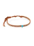 Chan Luu Turquoise, Sterling Silver & Leather Bracelet