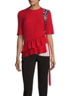 Yigal Azrouel Silk Pleated Top