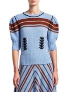 Miu Miu Shetland Stripe Knit Sweater