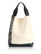Marni Leather & Zebra-print Calf Hair Shoulder Bag