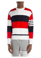 Thom Browne Colorblock Stripe Drop Shoulder Sweater