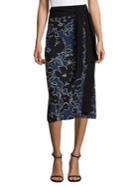 Michael Kors Collection Floral-print Silk Skirt