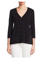 Saks Fifth Avenue Collection Pleated Back Cardigan