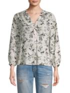 Rebecca Taylor Sofia Long Sleeve Silk Top