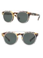 Valentino Rockstud Rivet 47mm Clip-on Round Sunglasses