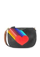 Anya Hindmarch Leather Rainbow Heart Crossbody Bag
