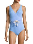 Lisa Marie Fernandez Yasmin Seersucker One-piece Swimsuit
