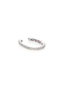 Ef Collection Large Diamond & 14k White Gold Single Ear Cuff
