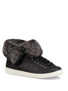 Ugg Starlyn Leather And Sheepskin High-top Sneaker
