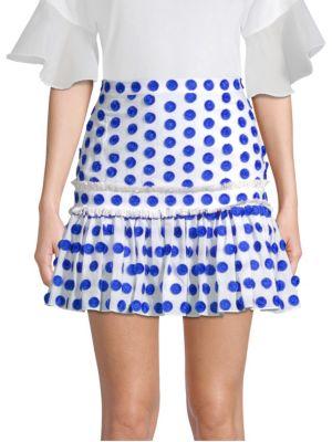 Alexis Harley Polka Dot Ruffle A-line Skirt