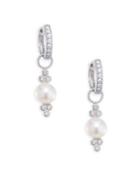 Jude Frances Provence Small Diamond & 7mm White Pearl Earring Charms