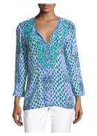 Lilly Pulitzer Amelia Island Embroidery Blouse
