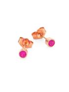 Zoe Chicco Ruby & 14k Rose Gold Stud Earrings