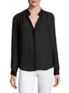 L'agence Bianca Buttoned Silk Blouse