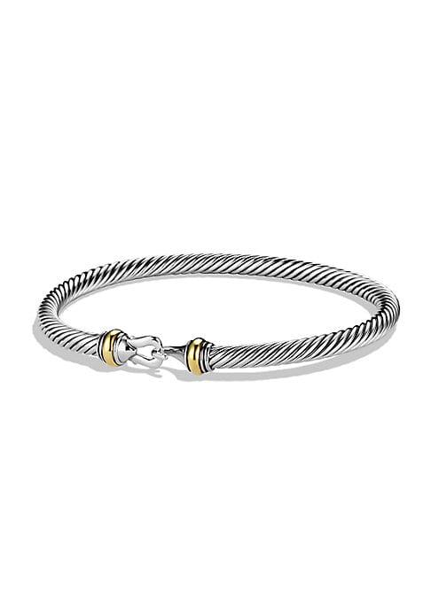 David Yurman Cable Buckle Bracelet With Gold/4mm