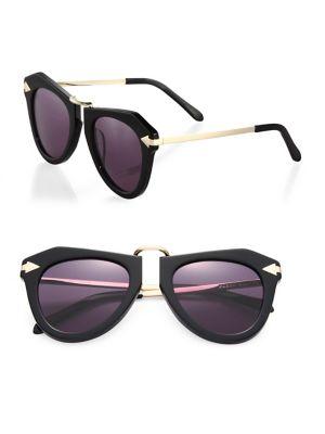 Karen Walker One Orbit 53mm Round Sunglasses
