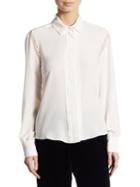 Weekend Max Mara Eyelet Embroidery Silk Blouse