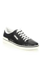 Moschino Contrast Leather Low Top Sneakers