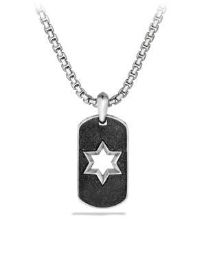 David Yurman Exotic Stone Star Tag Necklace