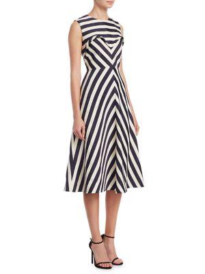 Delpozo Striped A-line Dress