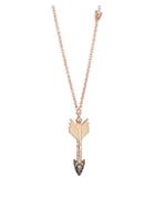 Kismet By Milka Diamond & 14k Rose Gold Triplet Arrow Necklace
