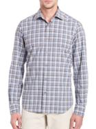 Saks Fifth Avenue Collection Collection Plaid Long Sleeve Shirt