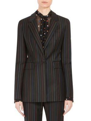 Givenchy Multicolor Pinstripe Wool Jacket