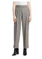 3.1 Phillip Lim Checked Wool Tapered Pants