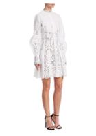 Oscar De La Renta Eyelet Balloon-sleeve Dress