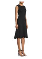 Milly Sleeveless Textured Wave A-line Dress