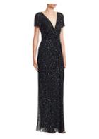 Jenny Packham Sequined Cap Sleeve Gown