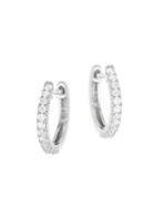Anita Ko 18k White Gold Small Diamond Huggie Earrings