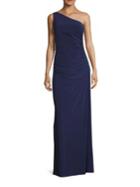 Laundry By Shelli Segal Beaded One-shoulder Gown