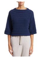 Gentry Portofino Cashmere & Silk Rib-knit Sweater