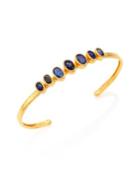 Gurhan Amulet Hue Blue Sapphire & 24k Yellow Gold Bangle Bracelet